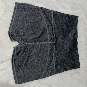 Gray maternity biker shorts